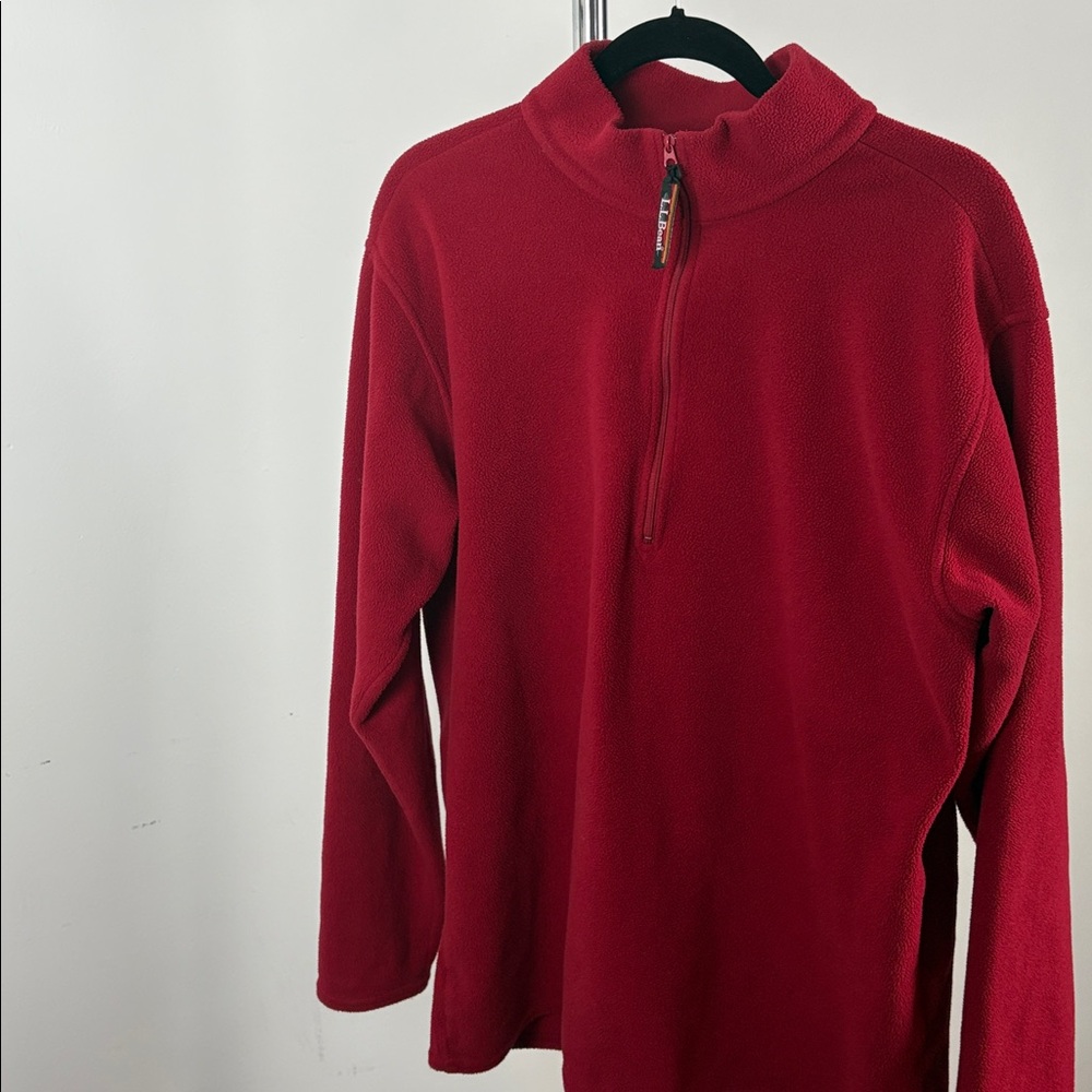 LL Bean red fleece